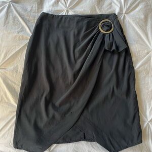 & Other Stories Charcoal Asymmetrical Skirt